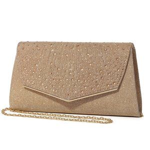 Evening Handbag Glitter Sequins Clutch Purses Shiny Crossbody T_T